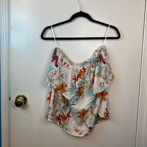 June and Hudson strapless floral top